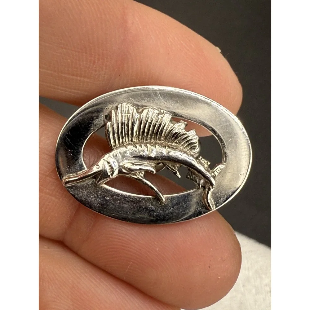 Vintage‎ Fish Cufflinks Swordfish Dad Gift
